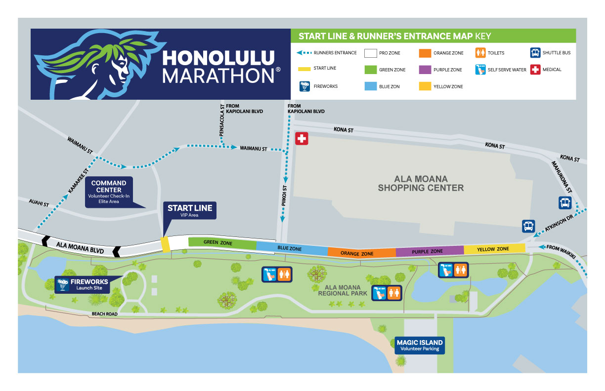 Honolulu Marathon Start Area